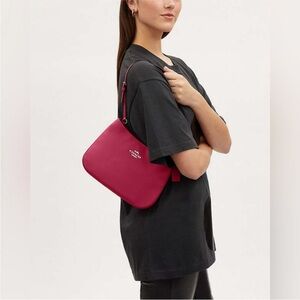 Coach Fuchsia Leather Shoulder Bag